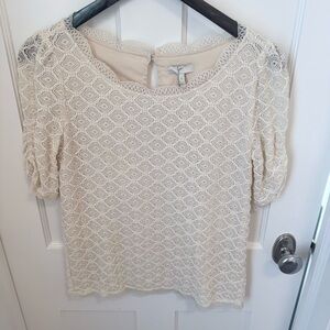 Joie Cream Lace Blouse